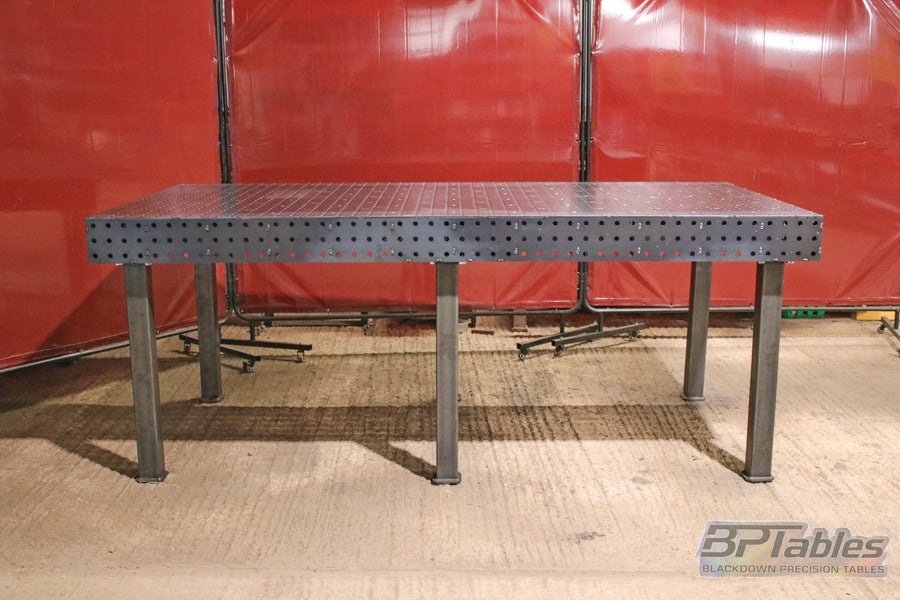 BPT Model L precision welding table 2400×1200mm – CNC laser-cut S275 steel, UK made